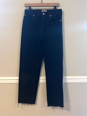 Everlane Women’s The Way-High Straight Leg Jean 29 Long Black High Rise Organic